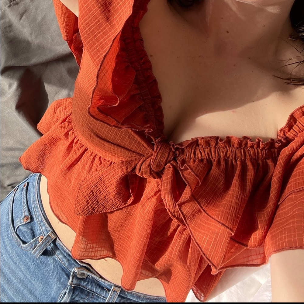 Cropped boho top from Zara